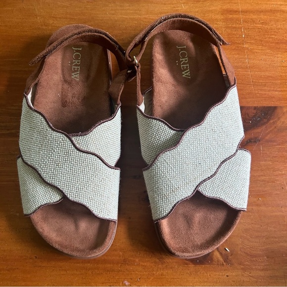 J Crew Scalloped Sandals Women’s Size 7 - Picture 4 of 5